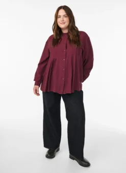 Bluse aus Viskose mit A-Linie