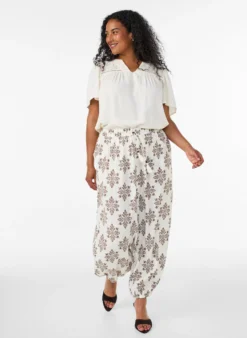 Bluse aus Viskose mit Broderie Anglaise