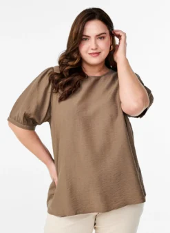 Bluse aus Viskose mit halben Ärmeln