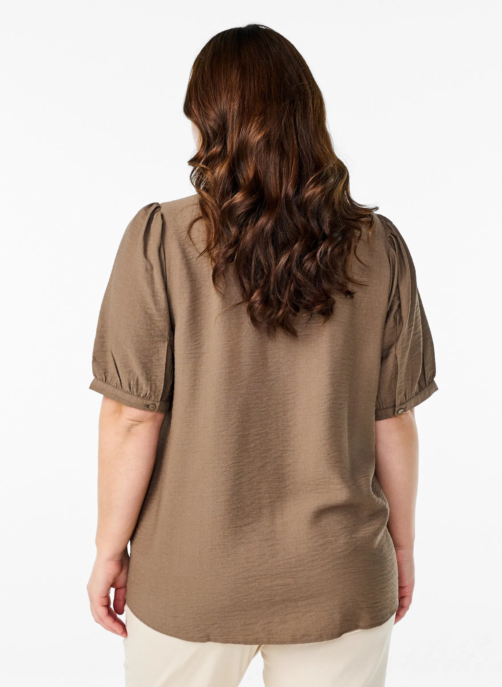 Bluse aus Viskose mit halben Ärmeln