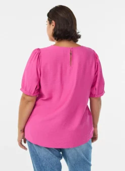 Bluse aus Viskose mit halben Ärmeln