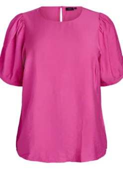 Bluse aus Viskose mit halben Ärmeln