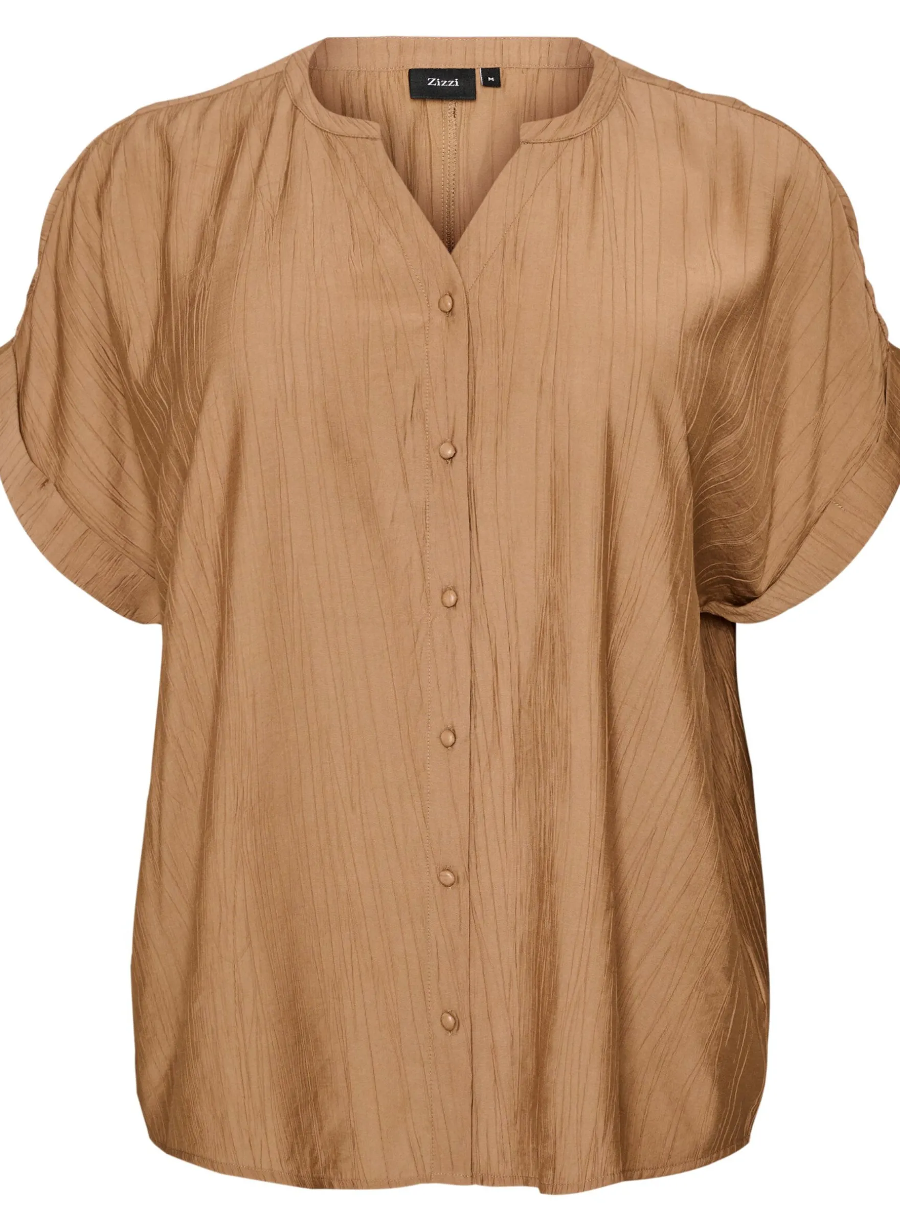 Bluse aus Viskose mit Knöpfen und Struktur