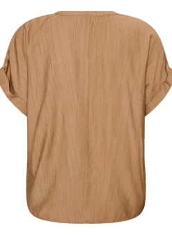 Bluse aus Viskose mit Knöpfen und Struktur