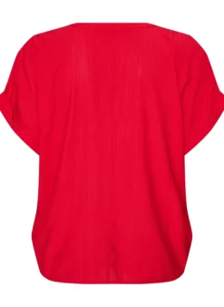 Bluse aus Viskose mit Knöpfen und Struktur