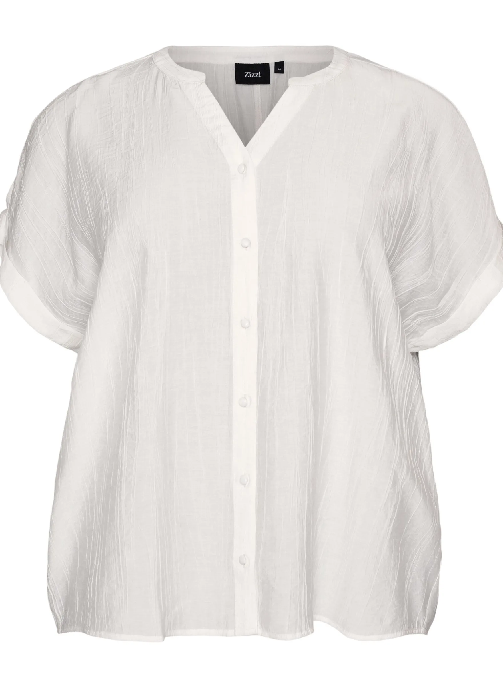 Bluse aus Viskose mit Knöpfen und Struktur