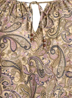 Bluse aus Viskose mit Paisley-Muster und Bindeband