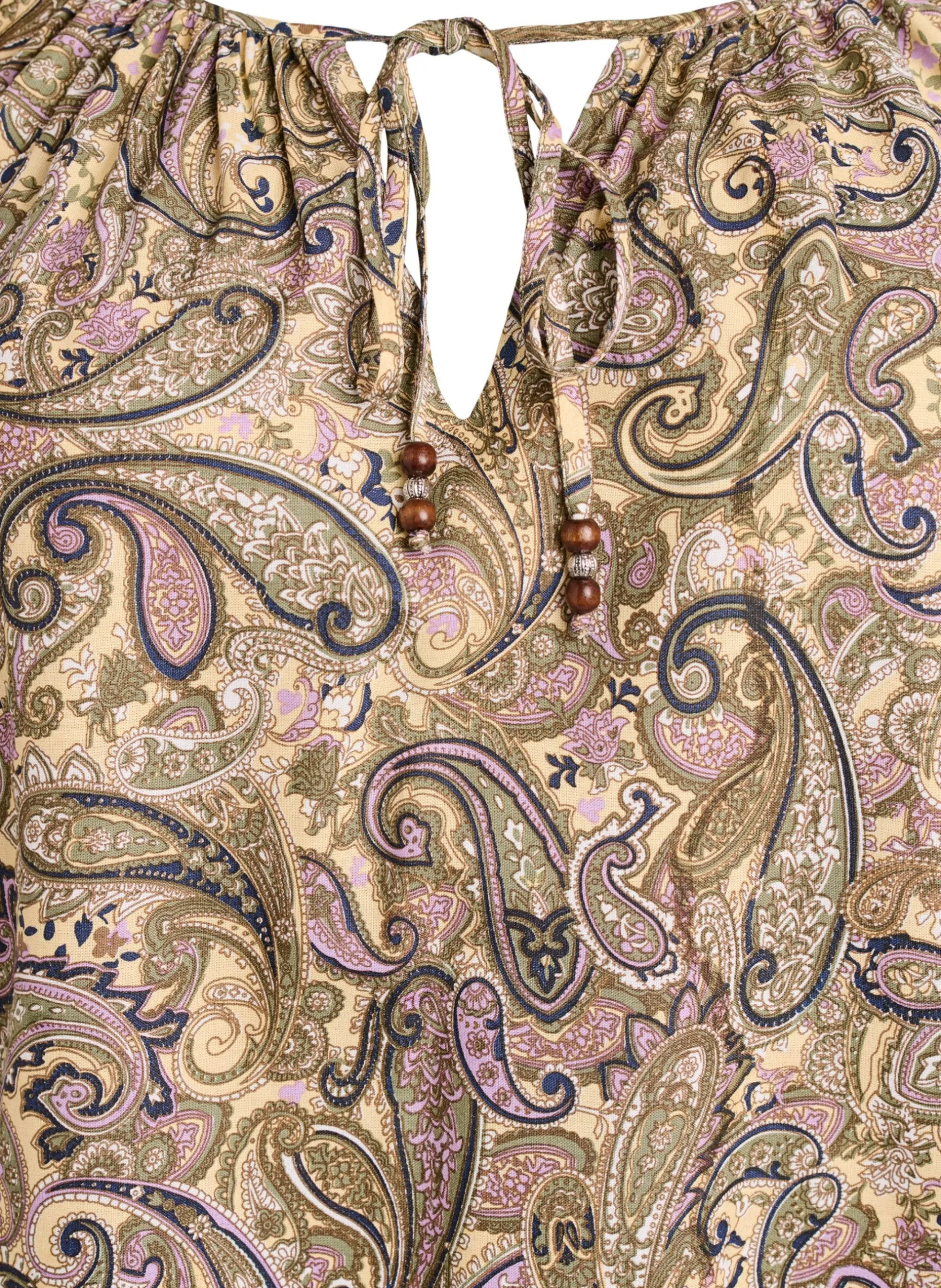 Bluse aus Viskose mit Paisley-Muster und Bindeband