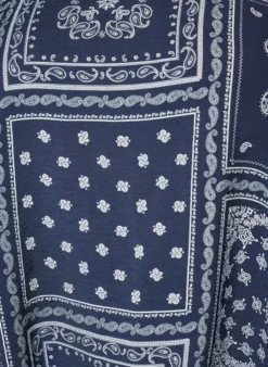 Bluse aus Viskose mit Paisleymuster und Ballonärmeln