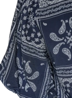 Bluse aus Viskose mit Paisleymuster und Ballonärmeln