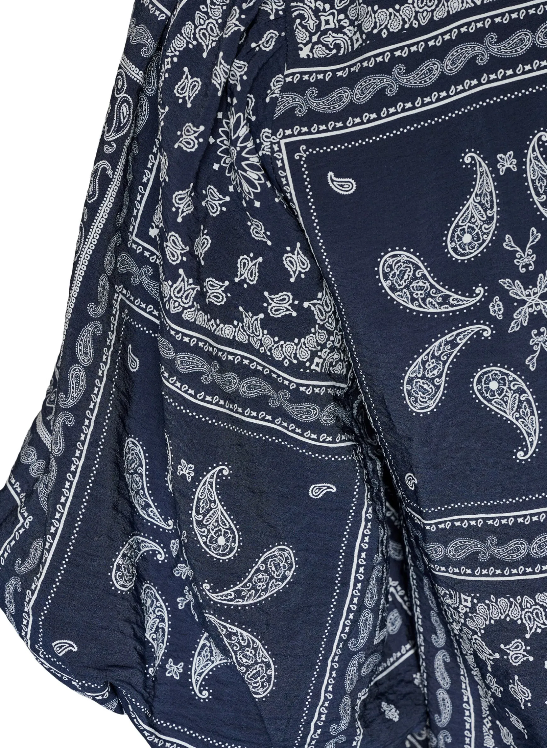 Bluse aus Viskose mit Paisleymuster und Ballonärmeln