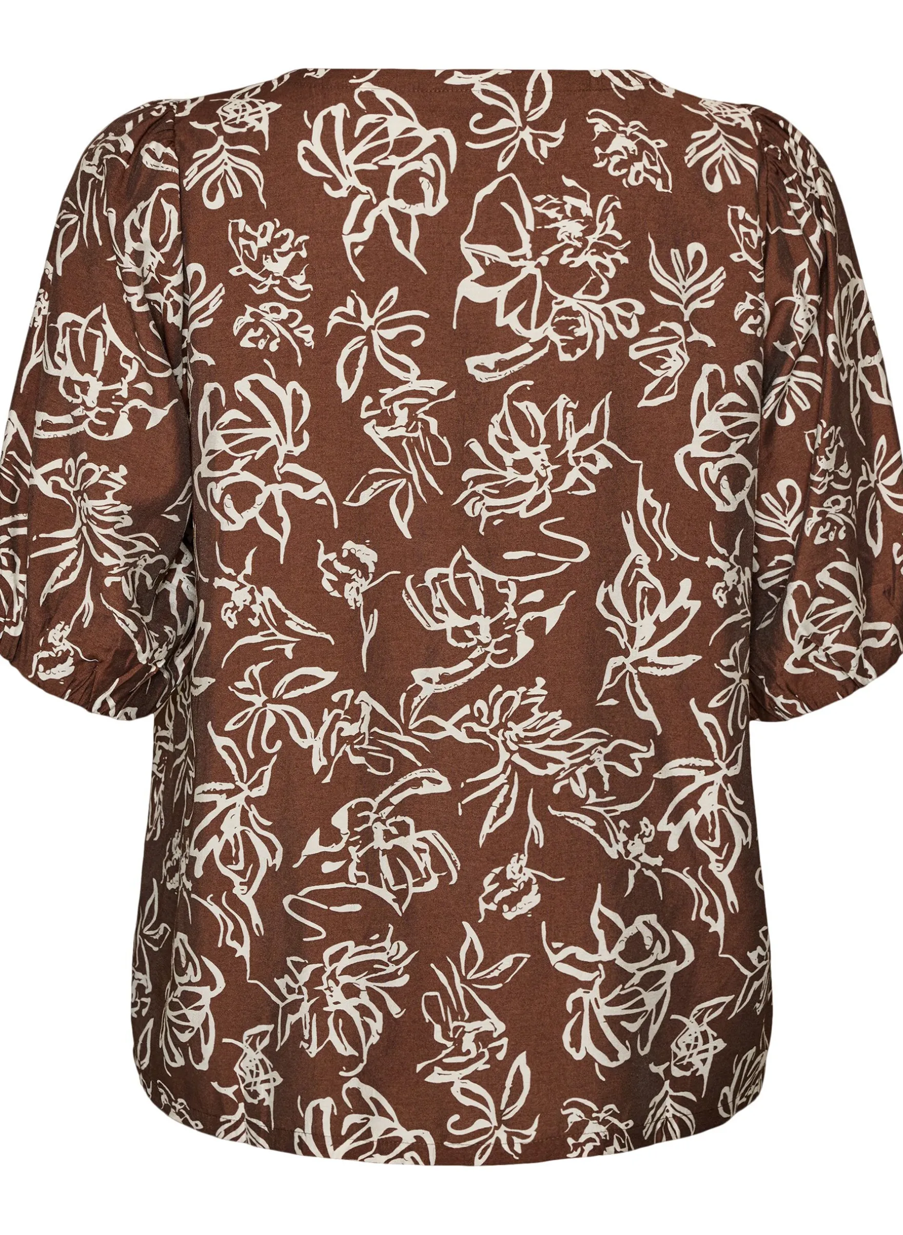 Bluse aus Viskose mit V-Ausschnitt