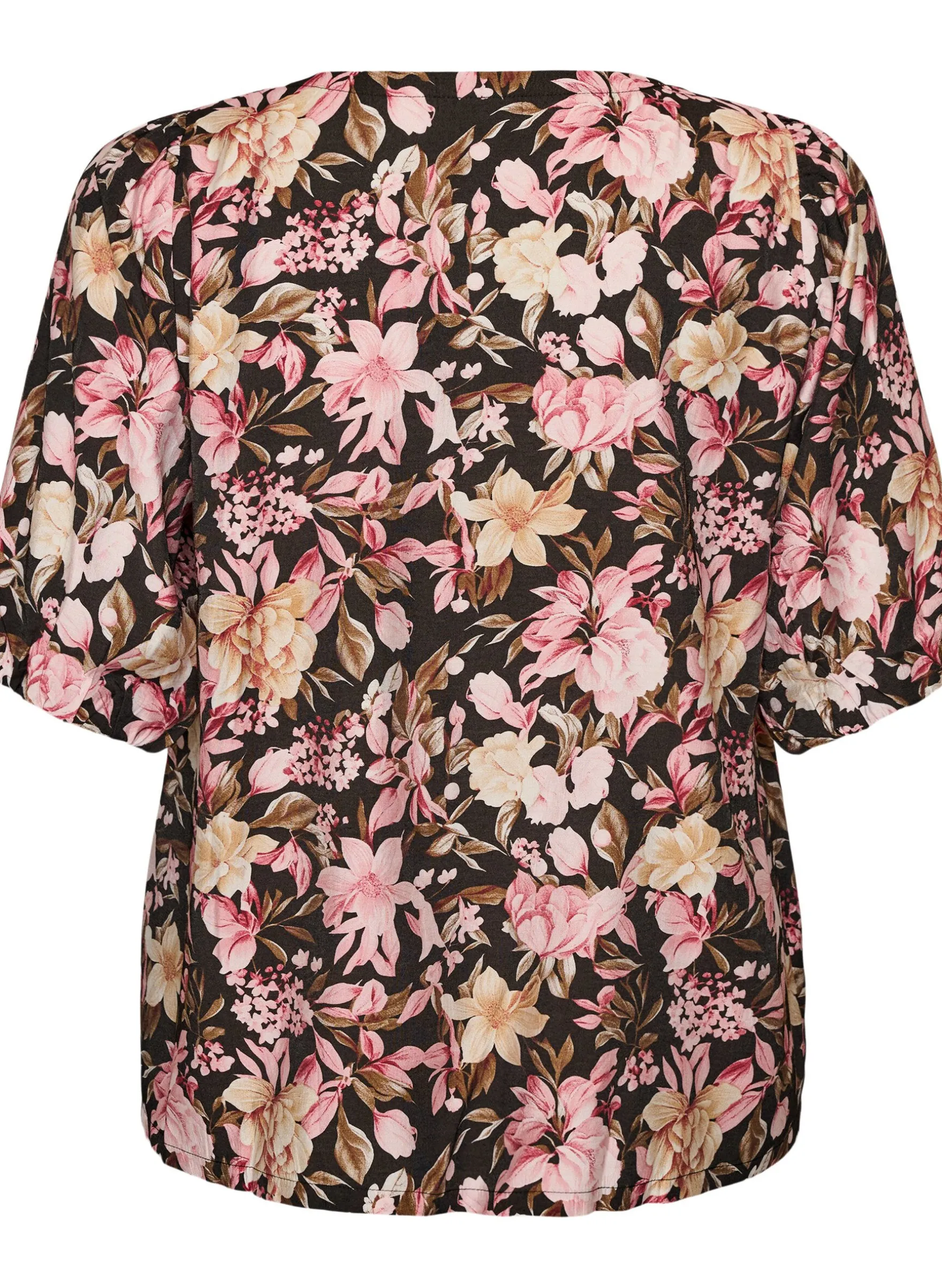 Bluse aus Viskose mit V-Ausschnitt