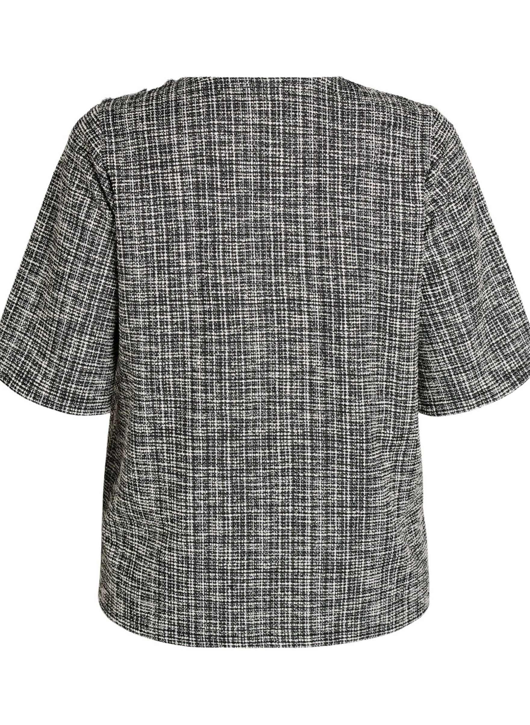 Bluse aus Webstoff mit Knopfdetail