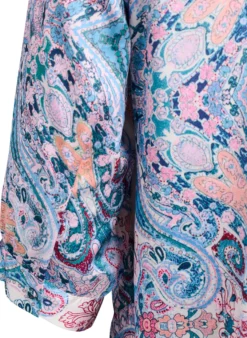 Bluse in Satin-Optik mit Paisleymuster und 3/4-Ärmeln