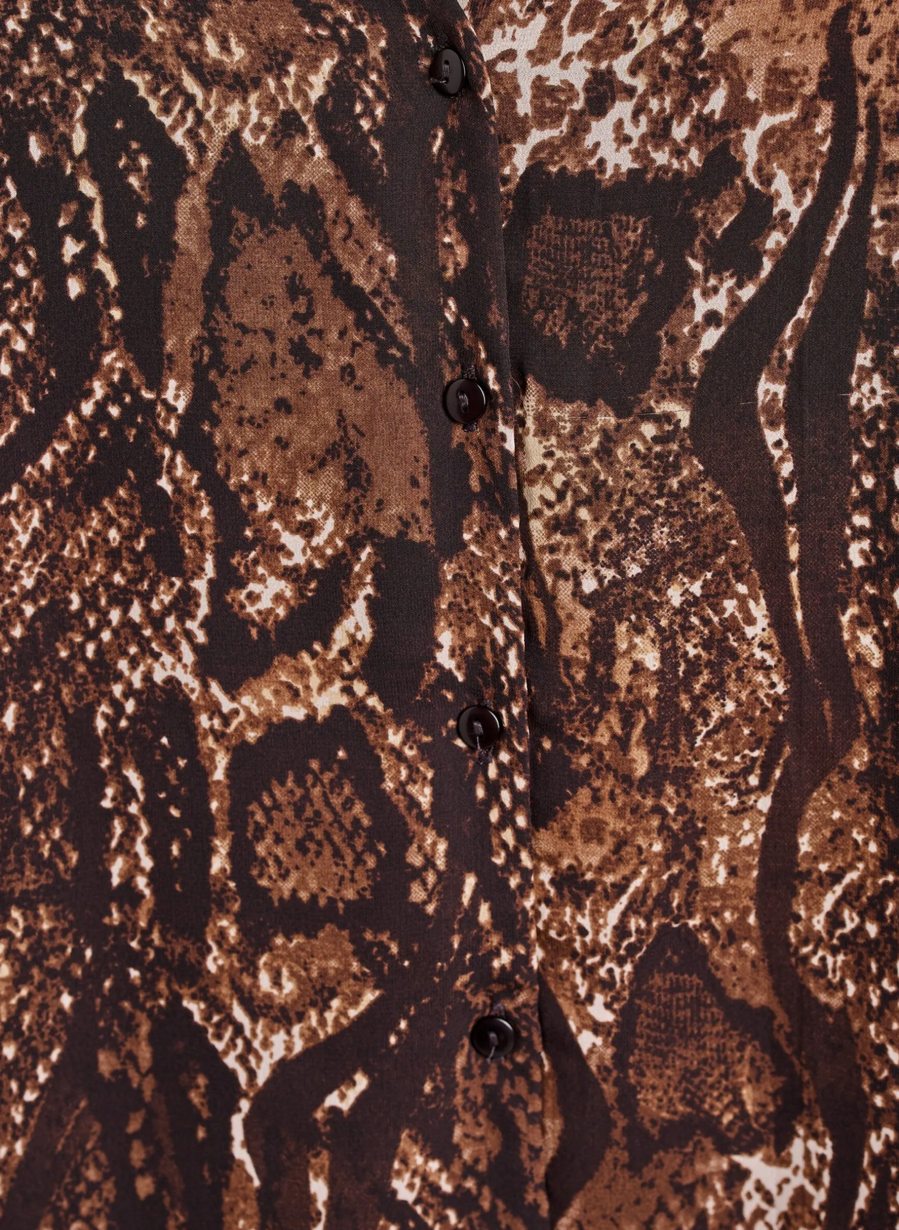 Bluse mit Animal-Print und Rüschen