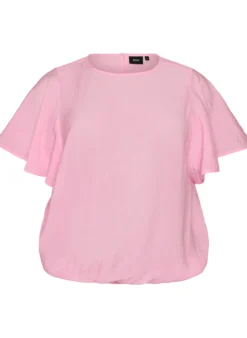 Bluse mit Ballonform und Flügelärmeln