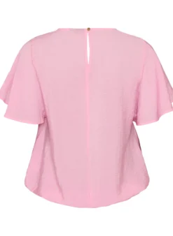 Bluse mit Ballonform und Flügelärmeln
