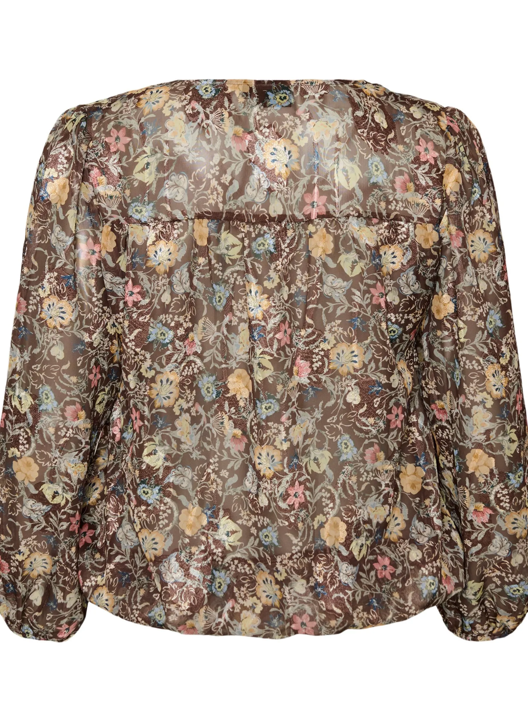 Bluse mit Blumenmuster und Ballonärmeln