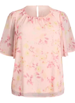 Bluse mit Blumenprint und luftigen Ärmeln