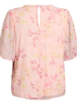 Bluse mit Blumenprint und luftigen Ärmeln