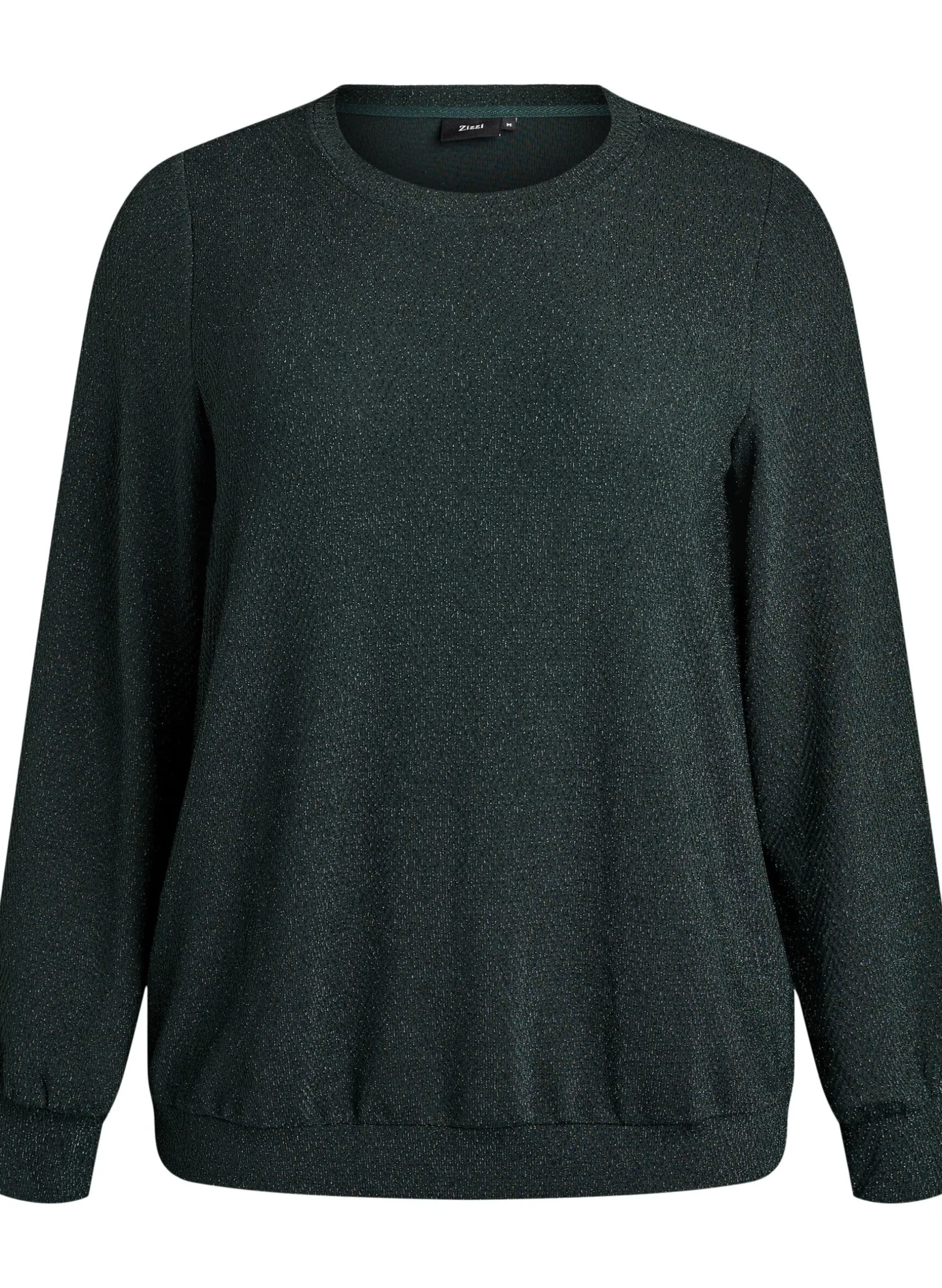 Bluse mit Fischgrätenmuster und Glitzerfaden
