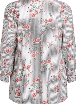 Bluse mit geblümtem Print und Bindedetail