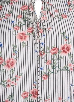 Bluse mit geblümtem Print und Bindedetail