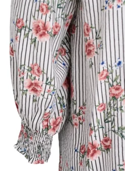 Bluse mit geblümtem Print und Bindedetail