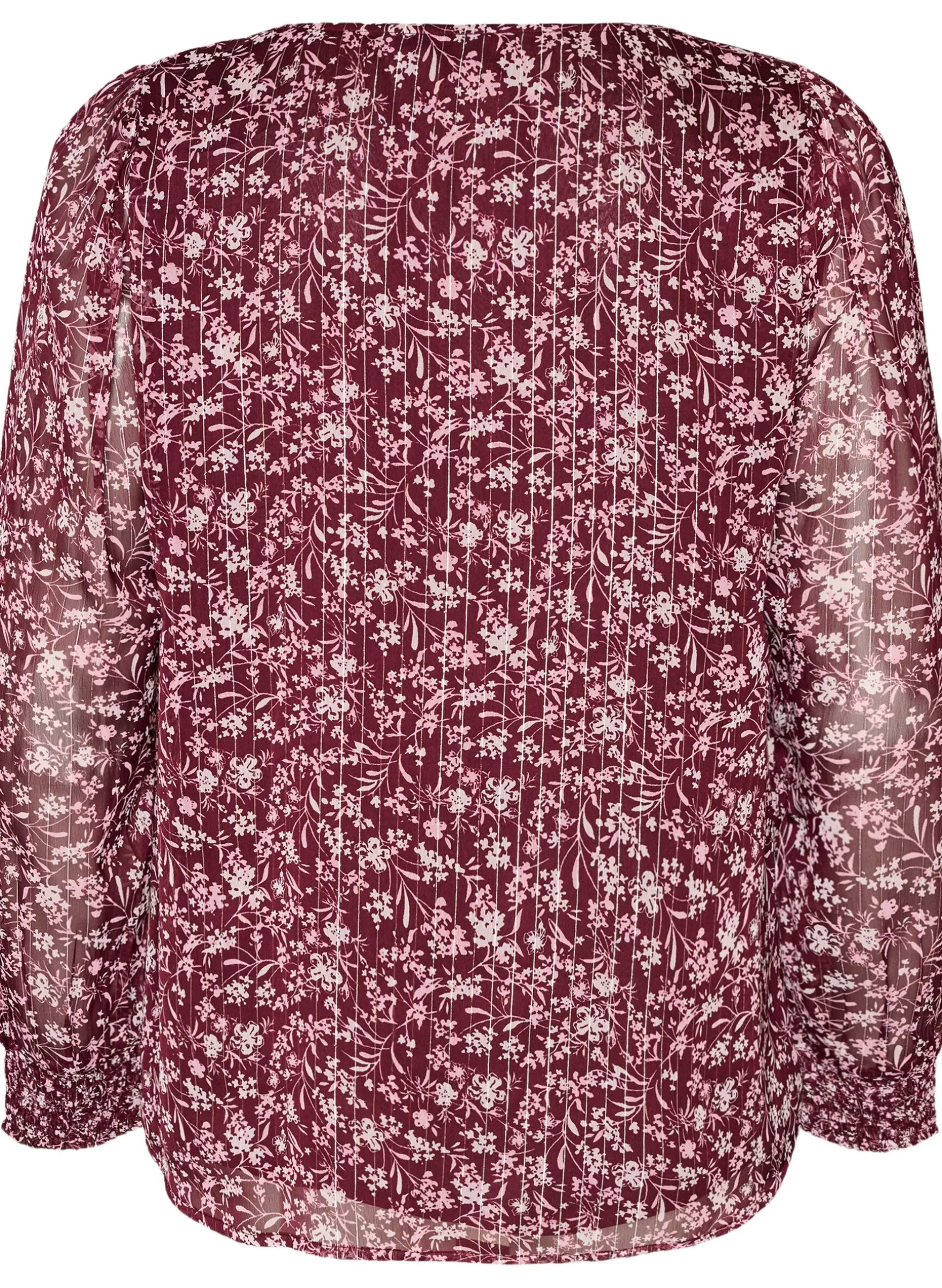 Bluse mit geblümtem Print und Glitzerfaden