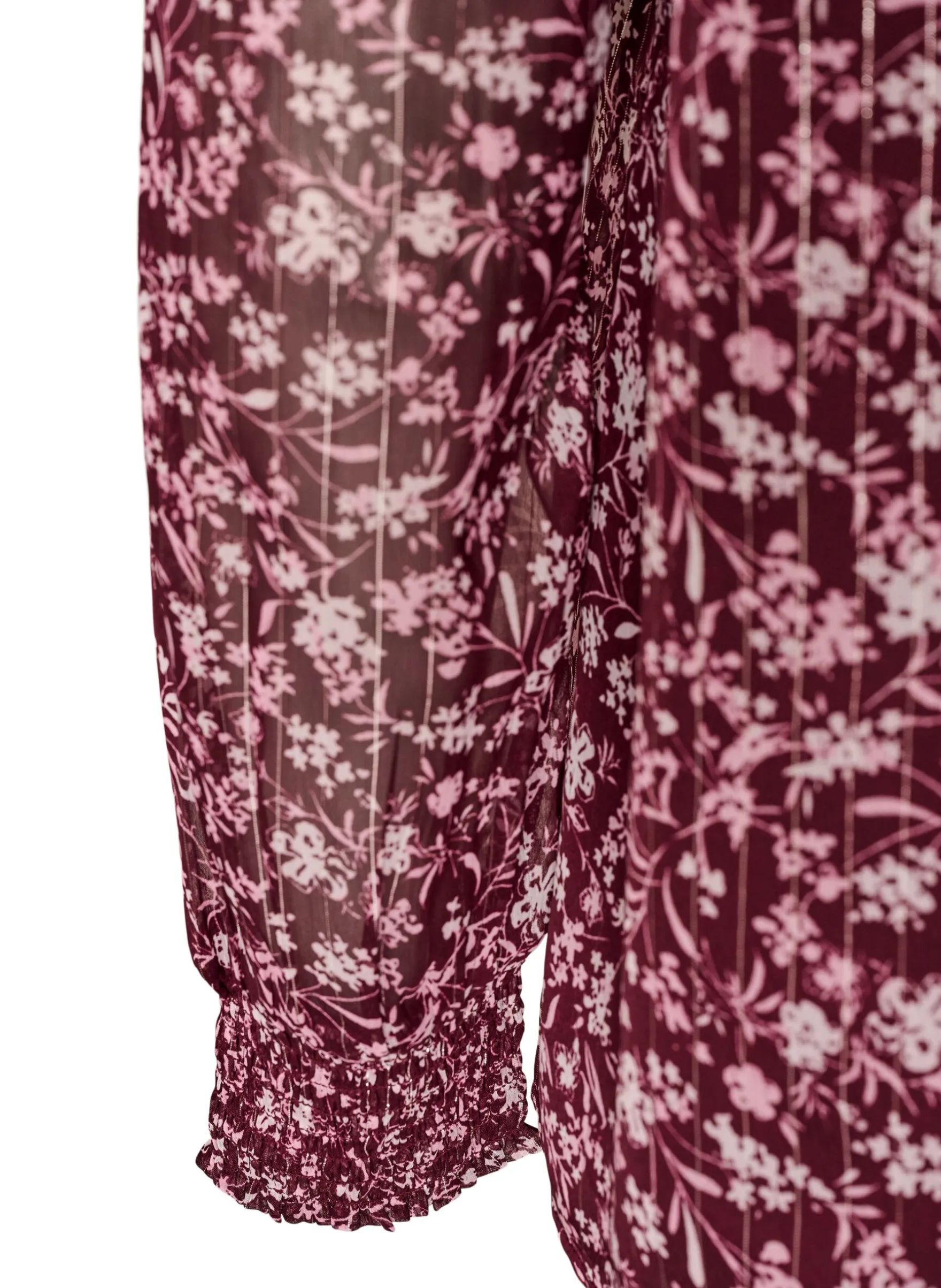 Bluse mit geblümtem Print und Glitzerfaden