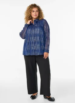 Bluse mit glitzerndem Muster