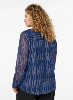 Bluse mit glitzerndem Muster