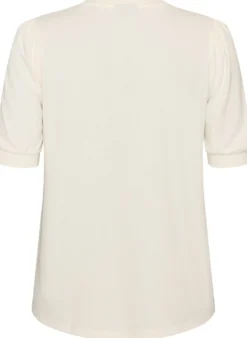 Bluse mit Knopfdetail und kurzen Puffärmeln
