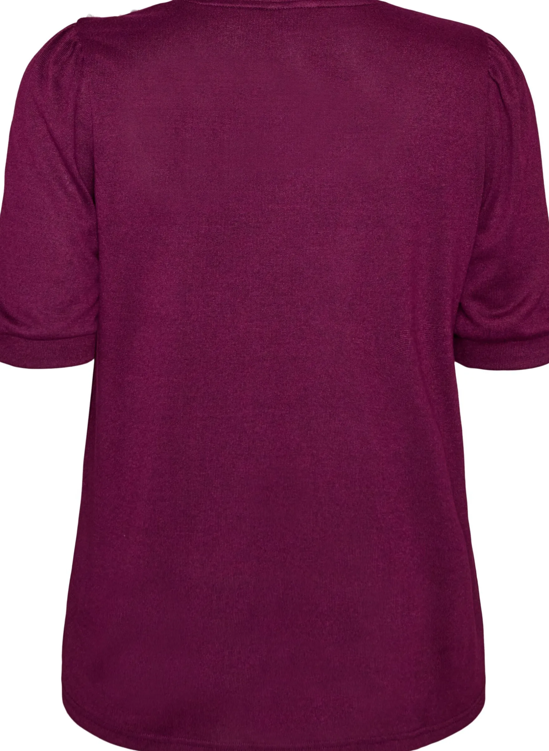Bluse mit Knopfdetail und kurzen Puffärmeln