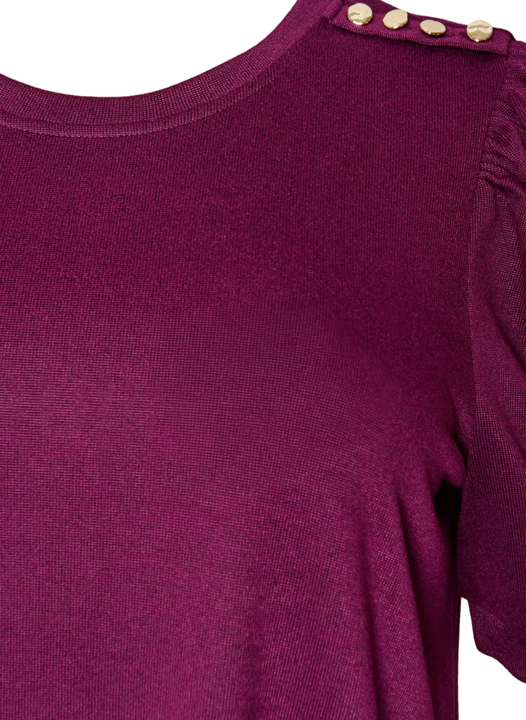 Bluse mit Knopfdetail und kurzen Puffärmeln