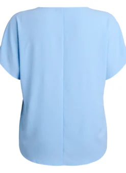 Bluse mit kurzen Ärmeln und Rundhalsausschnitt