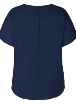 Bluse mit kurzen Ärmeln und Rundhalsausschnitt