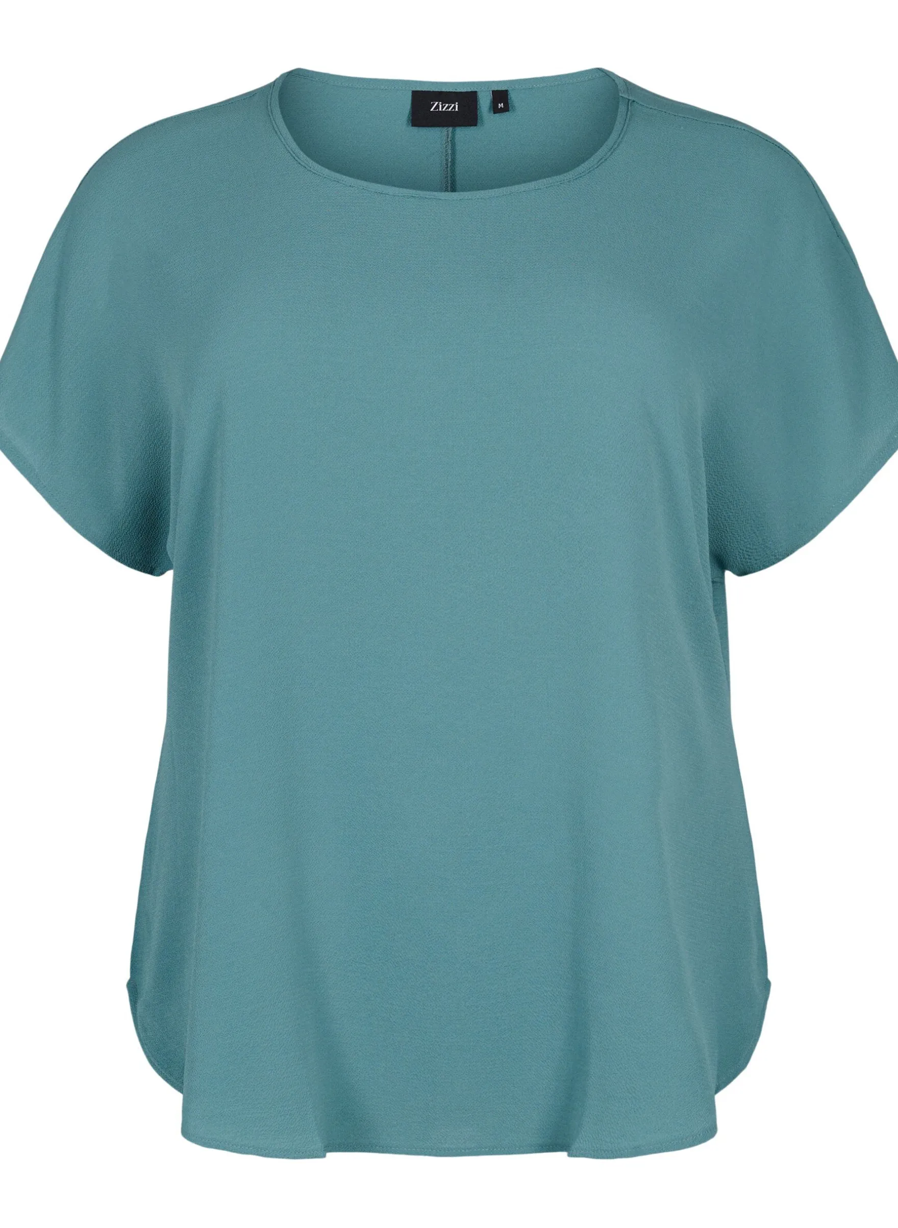 Bluse mit kurzen Ärmeln und Rundhalsausschnitt