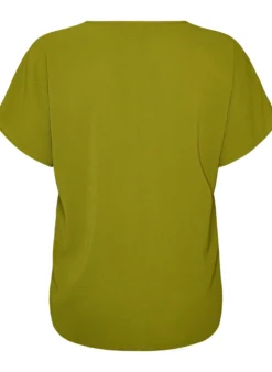 Bluse mit kurzen Ärmeln und Rundhalsausschnitt