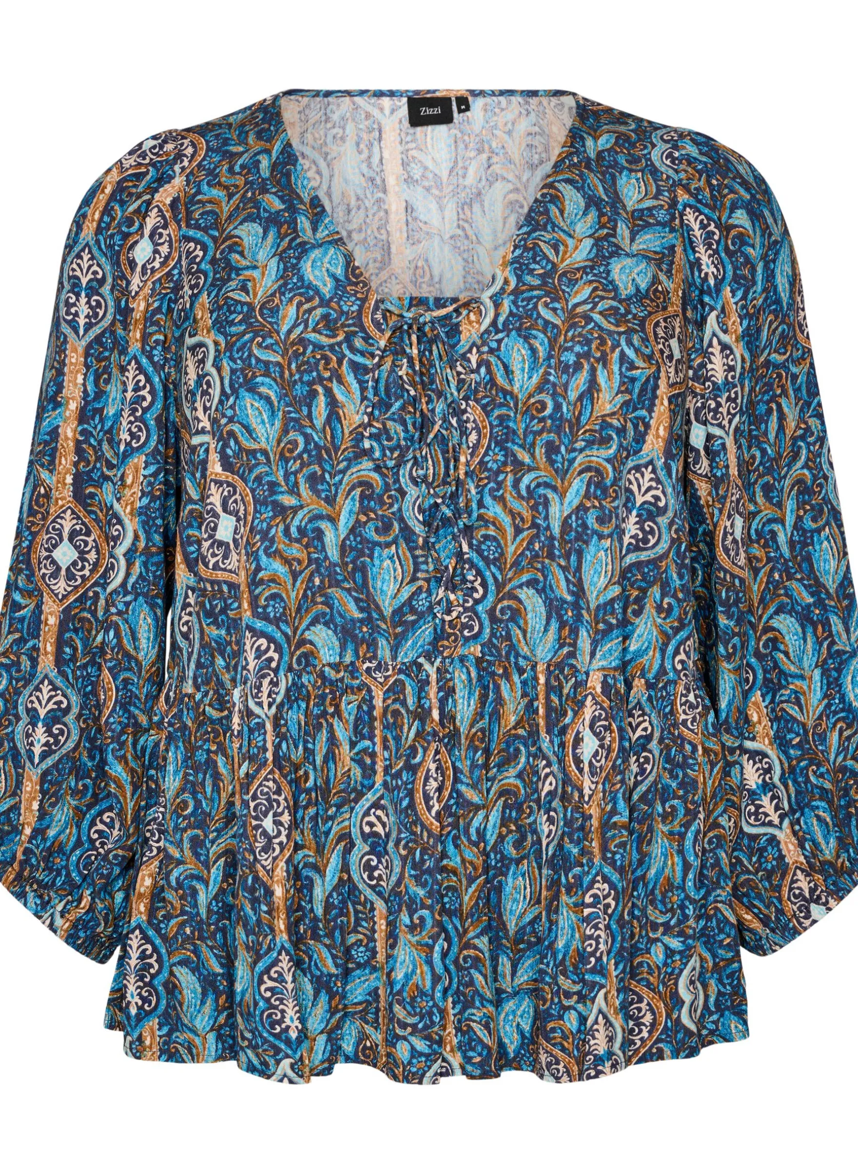Bluse mit Paisleymuster und Spitzendetails