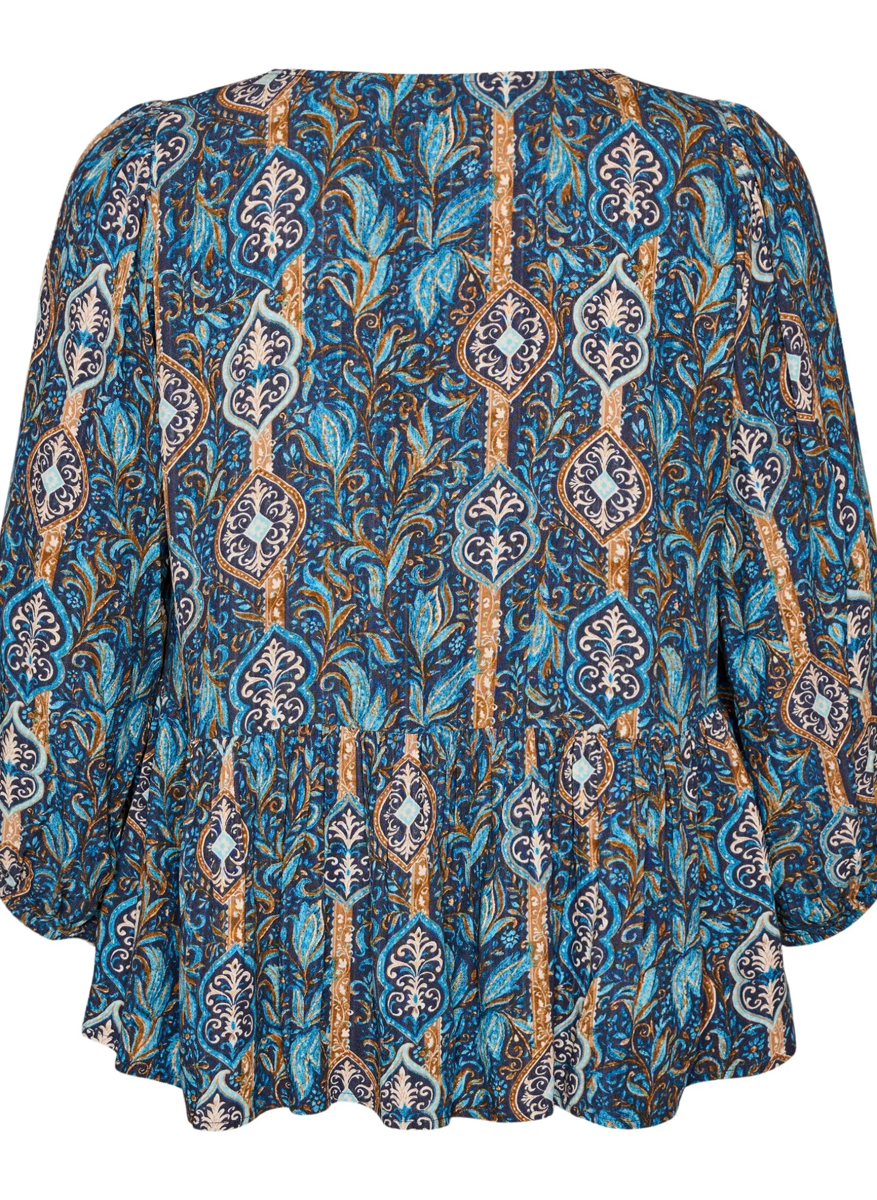 Bluse mit Paisleymuster und Spitzendetails