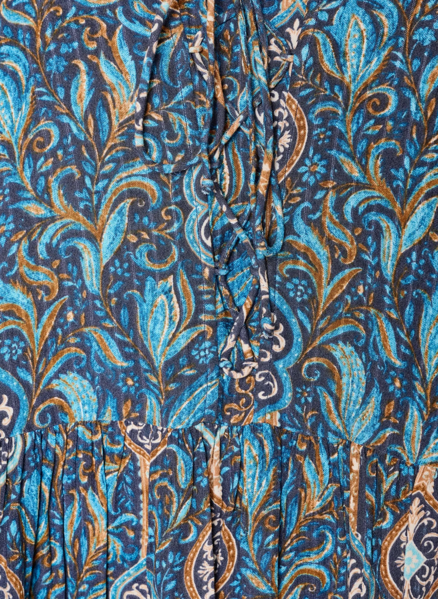 Bluse mit Paisleymuster und Spitzendetails
