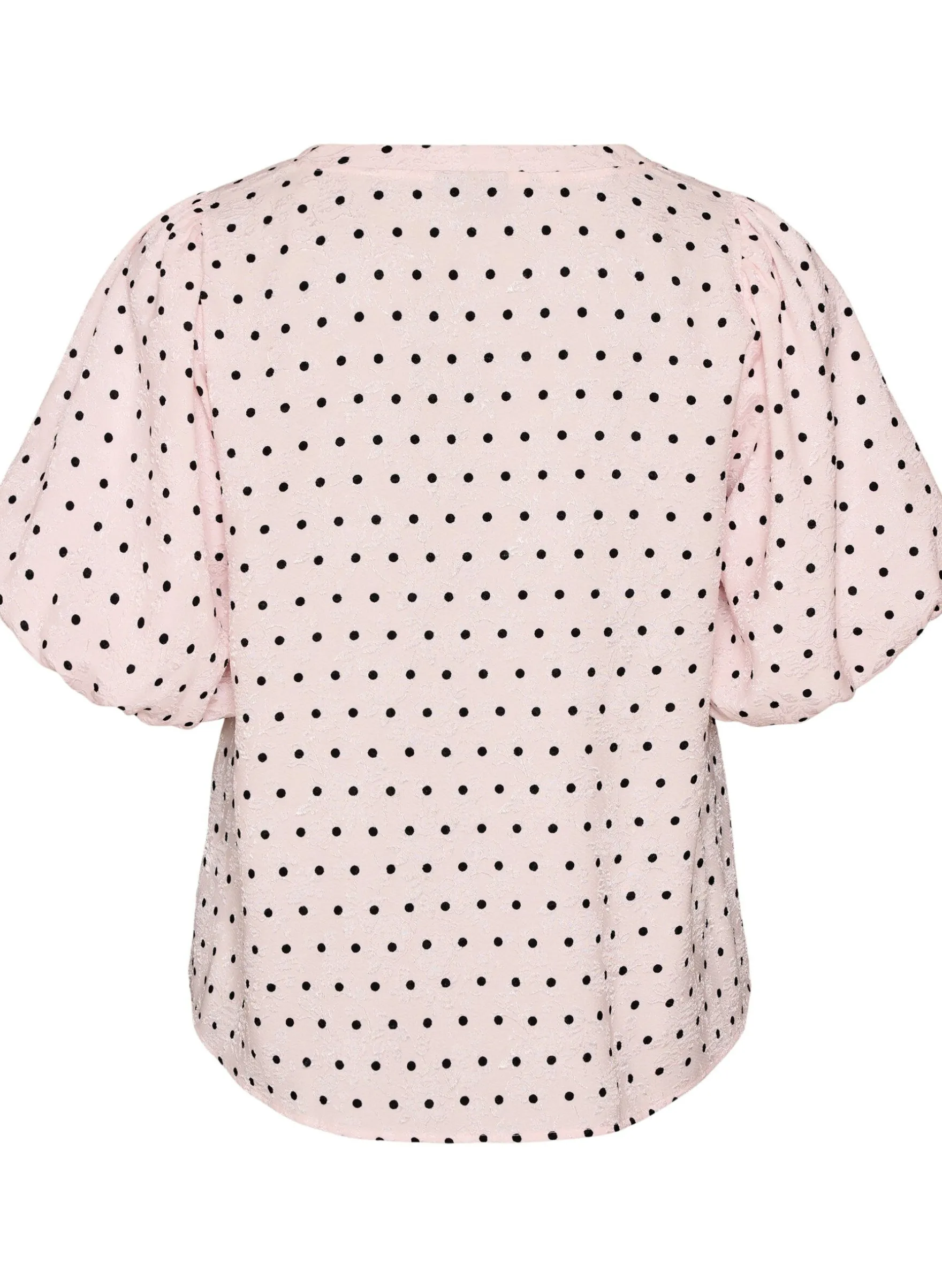 Bluse mit Polka-Dot-Muster und Ballonärmeln