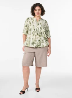 Bluse mit Print und 1/2-Ärmeln