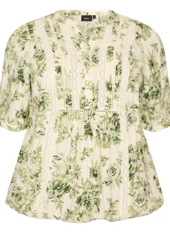 Bluse mit Print und 1/2-Ärmeln