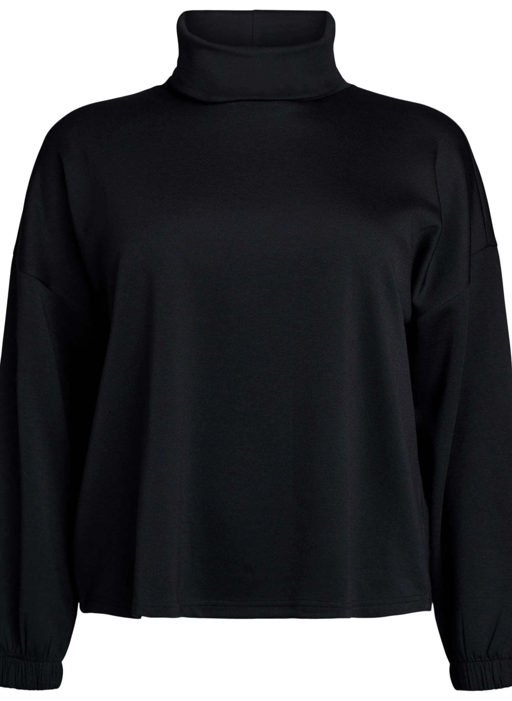 Bluse mit Rollkragen aus Modal-Mix