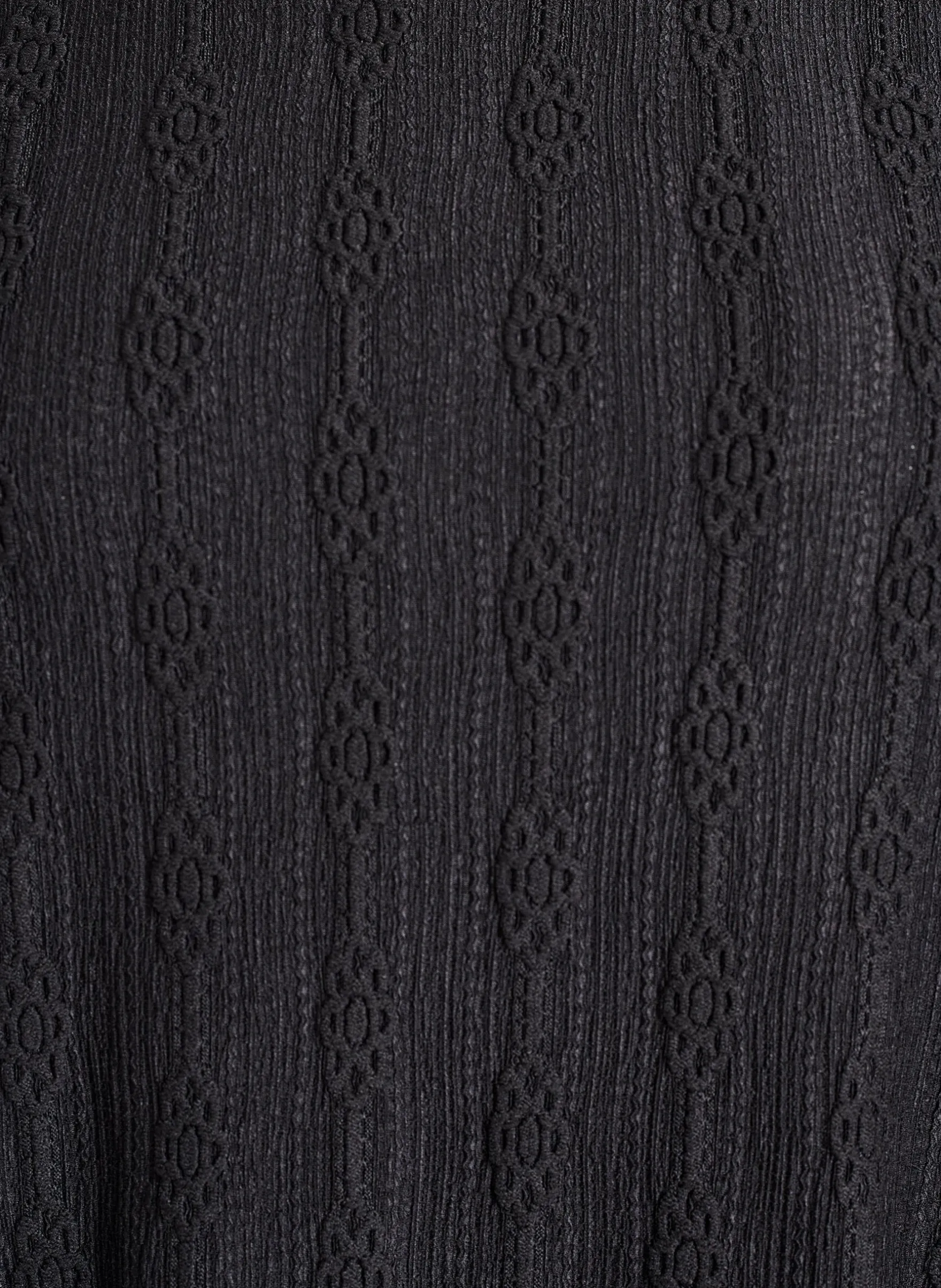 Bluse mit Strukturmuster und kurzen Ärmeln