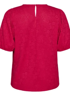 Bluse mit Struktur und kurzen Ärmeln