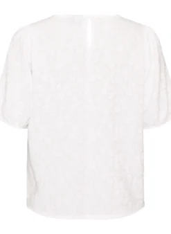 Bluse mit Struktur und kurzen Ärmeln